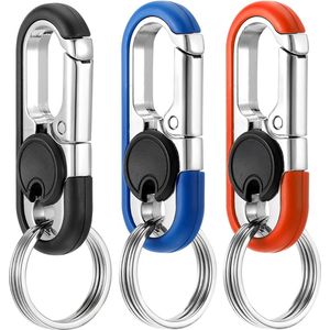 3 Karabijnhaak Sleutelhangers - Musketonhaak met Sleutelringen voor Volwassenen - Musketon Autosleutel - Auto Klein Carabiner Sleutel Hanger, Houder - Karabijn haak Multitool - Keychain voor Vrouwen, Mannen - Karabijnsluiting Sleutelhouder