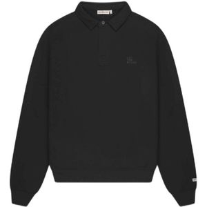 Off The Pitch - Kobe - Polo - Zwart - Relaxed Fit - Lange Mouwen