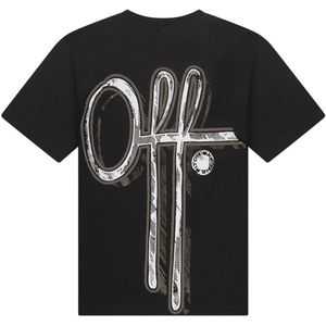 Off The Pitch - Landscape Regular Fit T-Shirt - Zwart