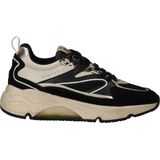 Cruyff - Madina - Sneakers - Zwart - Leer en Mesh - Goudkleurige Accenten