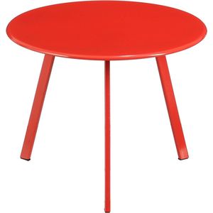 Mica Decorations Bijzettafel voor Buiten - H30 x Ø38 cm - Metaal - Rood