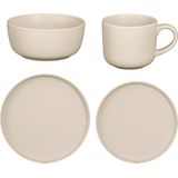 Mica Decorations - Ozzu Serviesset - 16-delig - Steengoed - Taupe
