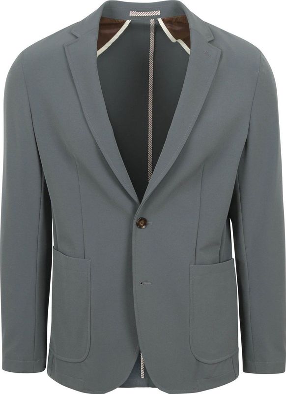 Suitable - Colbert - Grijsgroen - Modern-Fit - Heren Blazer