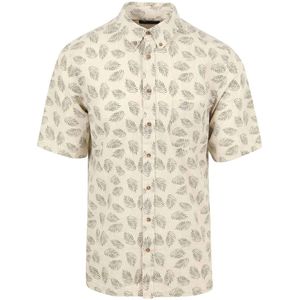 Suitable Short Sleeve Overhemd Linnen Sheng Groen - Maat L - Heren