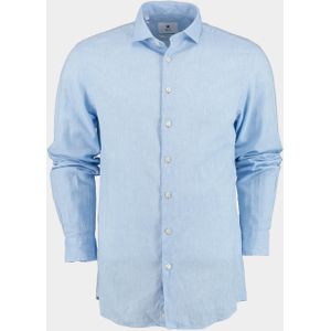 Bos Casual hemd lange mouw Blauw Avenue Li-co Ws Plain Shirt L 24107AV01BO/210 l.blue