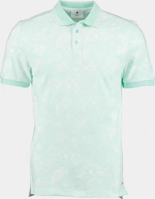 Bos - Polo - Mintgroen - 100% Katoen - Korte Mouwen