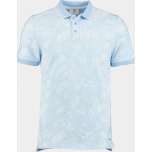 Bos - Bright Blue Polo - Korte Mouw - Oxford - Lichtblauw