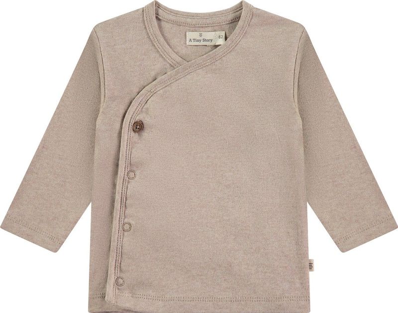 A Tiny Story - Longsleeve - Beige - Katoenmix - Ronde Hals - Lange Mouwen