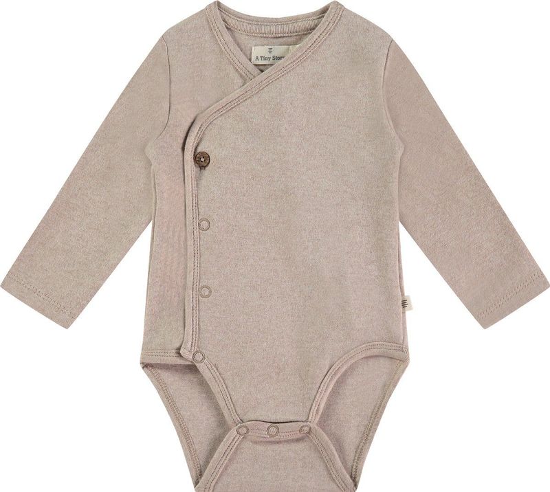 A Tiny Story - Romper - Katoenmix - Lange Mouwen - Drukknoopsluiting
