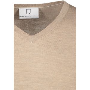 Born With Appetite - Gebreide Trui - Beige - 100% Merinowol