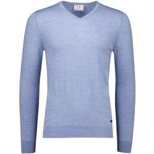 Born With Appetite - V-hals Trui - Lichtblauw - Merinowol