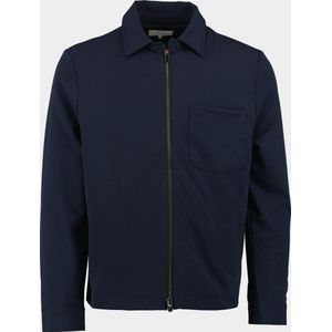 Born with Appetite - Casual Hemd - Navy - Lange Mouw - Zipper Shirt Jacket