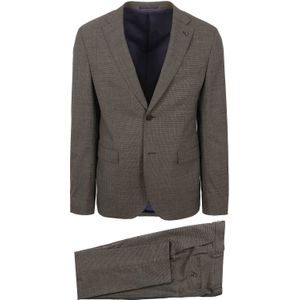 Suitable Strato Pied De Poule Kostuum Wol Ember Gold