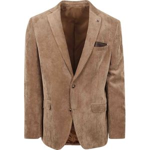 Suitable - Heleen - Colbert - Camel - Heren - Ribstructuur