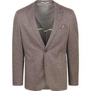 Suitable Colbert Fame Pied de Poule Bruin - Maat 46 - Heren blazer