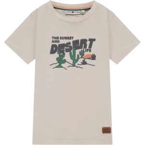 Stains&Stories - T-shirt - Ecru - Katoen met Elastaan