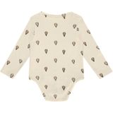 A Tiny Story - Romper - Ecru/Bruin - Katoen/Modal/Elastaan