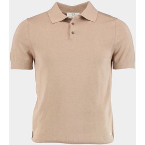 Born with Appetite - Poloshirt - Bruin - Katoen/Zijde/Linnen