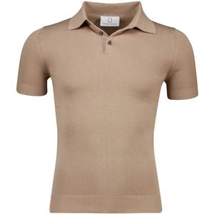 Born with Appetite - Poloshirt - Bruin - Katoen/Zijde/Linnen