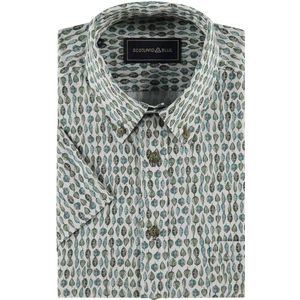 Scotland Blue Overhemd korte mouw 25113JU05SB Midden groen