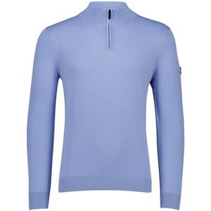 Born with Appetite - Race Half Zip Trui - Lichtblauw - 65% Viscose 35% Nylon