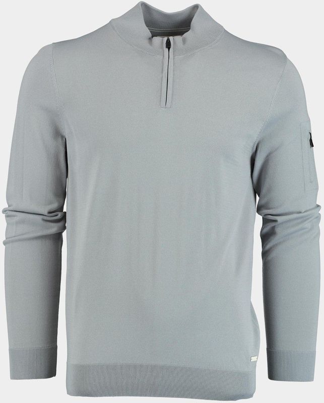 Born With Appetite - Pullover - Blauw - Regular Fit - Rits