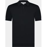 Born With Appetite - Polo - Blauw - 65% Viscose 35% Polyamide