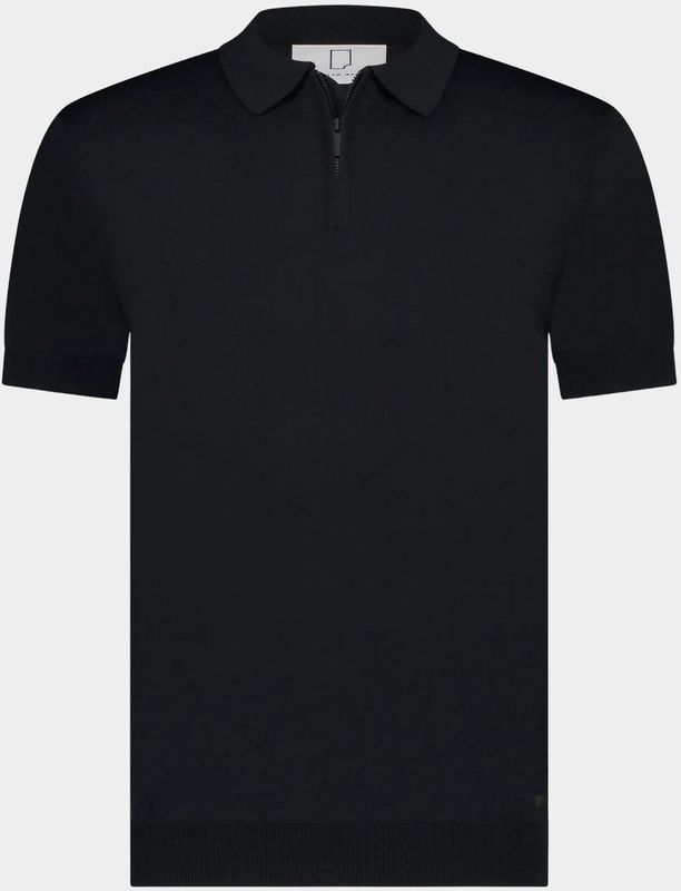 Born With Appetite - Polo - Blauw - 65% Viscose 35% Polyamide