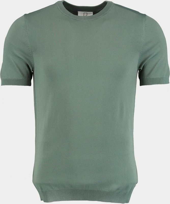 Born With Appetite - T-shirt - Groen - Korte Mouw - Knitted