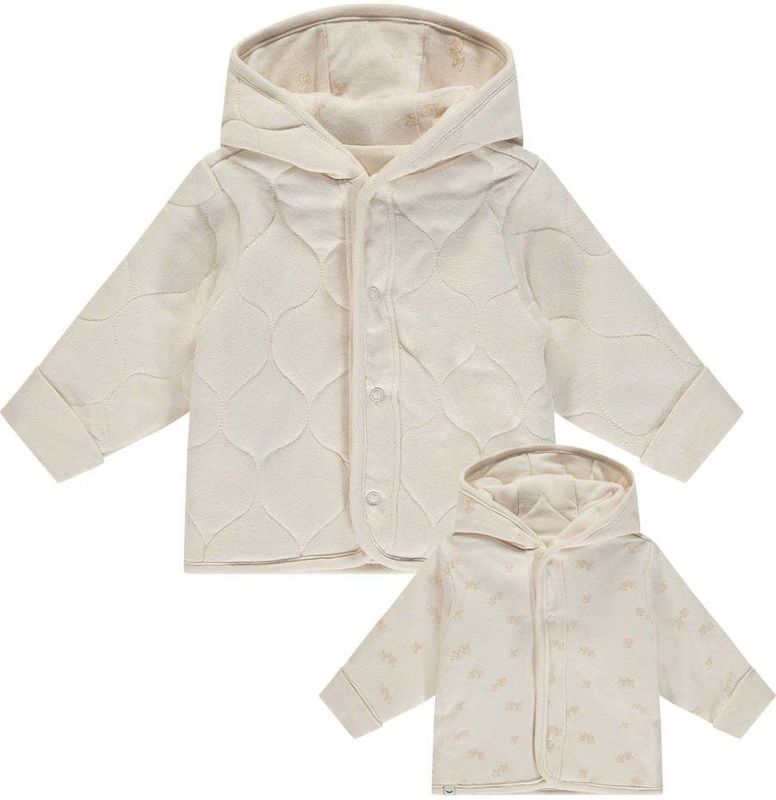 Babyface - Jas - Ecru/Beige - Gewatteerd - Omkeerbaar Design