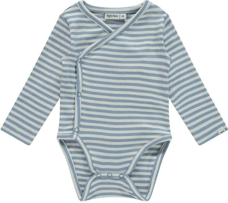 Babyface - Romper - Blauw-Wit - Katoen-Modal-Elastaan