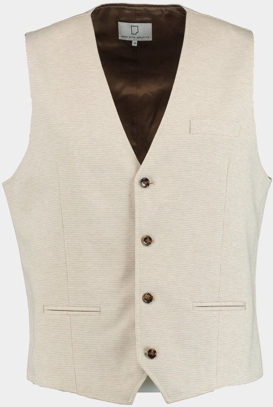 Born With Appetite - Gilet - Beige - 63% Polyester 22% Viscose 9% Elastaan 6% Polyamide