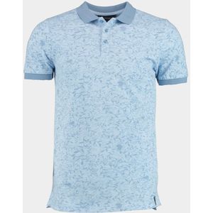 Scotland Blue Polo korte mouw Blauw Philip Polo All Over Print 25108PH12SB/210 light blue