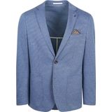 Suitable - Colbert - Blauw - Face Print - Heren Blazer