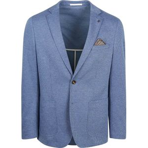 Suitable - Colbert - Blauw - Face Print - Heren Blazer