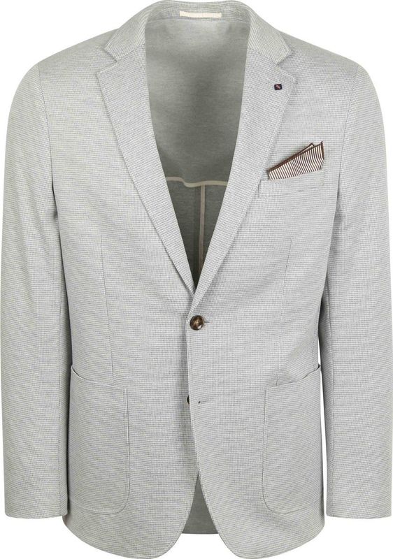 Suitable - Colbert Face Print - Grijs - Heren Blazer