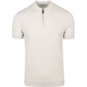 Suitable - Poloshirt - Beige - Viscose/Nylon - Slim-Fit