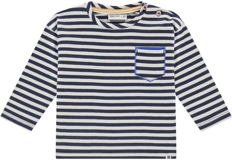 Babyface - Longsleeve - Blauw - Regular Fit - Katoen met Stretch
