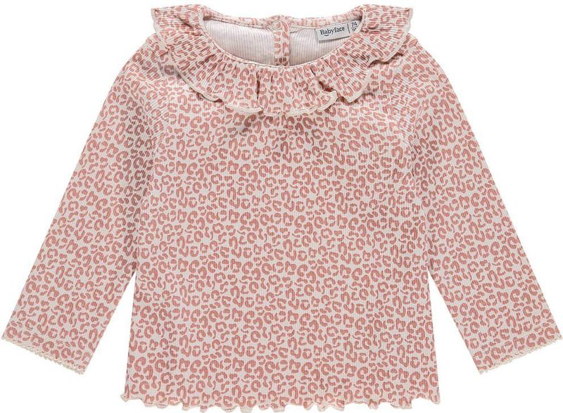 Babyface - Longsleeve - Stretchkatoen - Met Peter Pan-kraag en Ruches