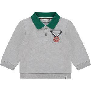 Babyface - Sweater - Grijs - Regular Fit - Polo Kraag - Lange Mouwen