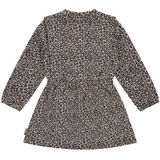 Stains&Stories - Jurk - Bruin - Katoen met Elastaan - Korte Mouwen