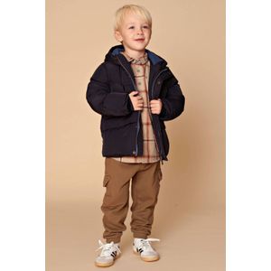 Stains&Stories - Gewatteerde Jas - Donkerblauw - Winterjas