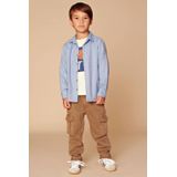 Stains&Stories - Loose Casual Broek - Bruin - Katoen met Elastaan