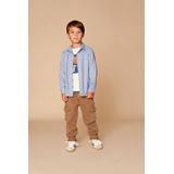 Stains&Stories - Loose Casual Broek - Bruin - Katoen met Elastaan