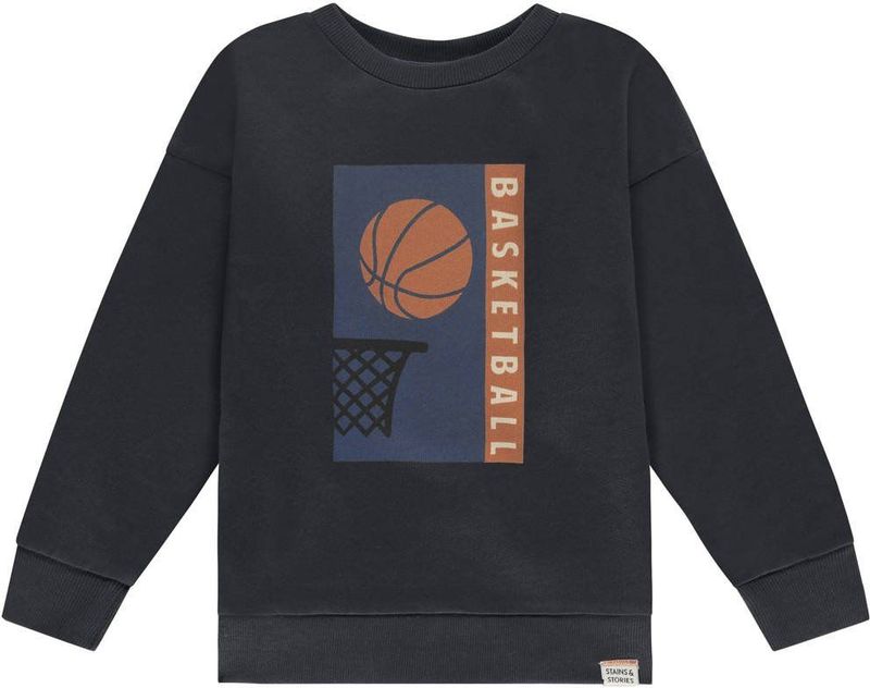 Stains&Stories - Sweater - Grijs - 100% Katoen