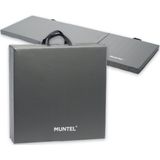 Muntel® Fitnessmat - Sportmat - Premium Kwaliteit - Opvouwbaar - 3 Delig - 180 X 60 X 5.5 cm - Grijs