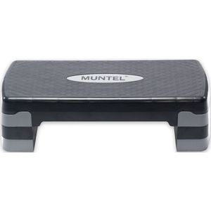 Muntel® Aerobic Step - Fitness Step - Verstelbaar - Antislip - Grijs-zwart