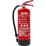 SAVS® Brandblusser poeder 6 kg - 34A 233B C - Met montagebeugel - Vorstbestendig - Poederblusser