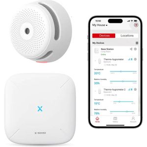 X-Sense Link+ Pro Slimme Rookmelder bundel - 1 XS01-M Rookmelder en SBS50 Base Station - Werkt via app - WiFi gateway - Draadloos RF koppelbaar - Brandalarm - Smart home