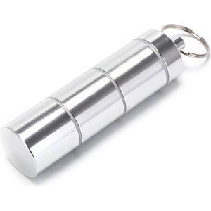 Pillendoosje I Medicijndoosje I Medicijn Doosje I Draaibaar I Aluminium I 3 Vakken I Draaibaar I Incl. Sleutelring I Zilver